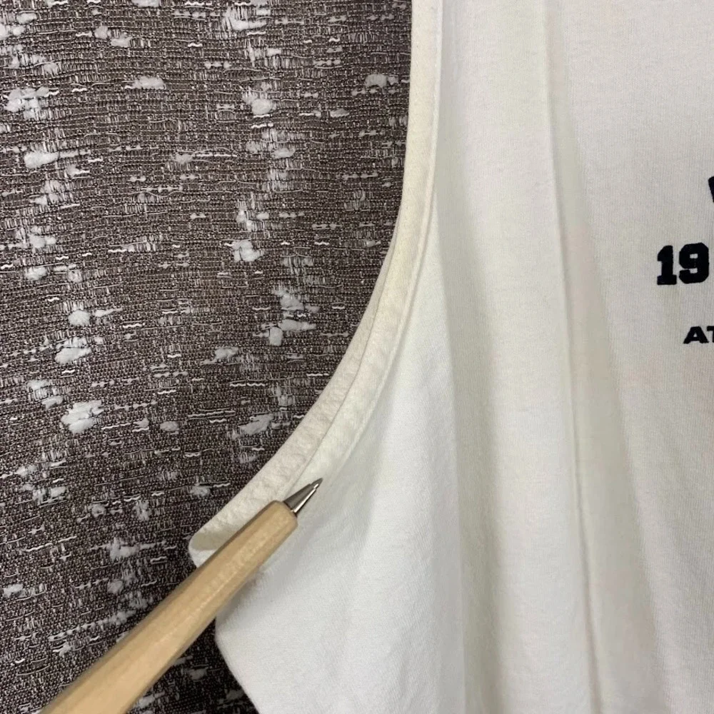 Vintage 90s Speedo Athletic Department Graphic White Tank Top Shirt XL‎